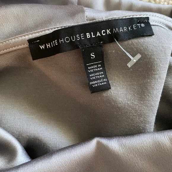 WHBM SOFT satin turtleneck tunic top small - Picture 7 of 10